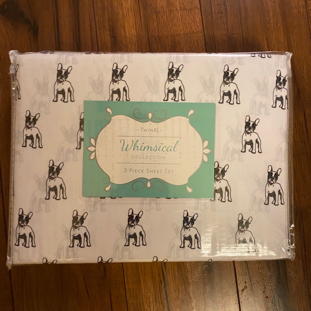 Whimsical collection twin xl bulldog sheets